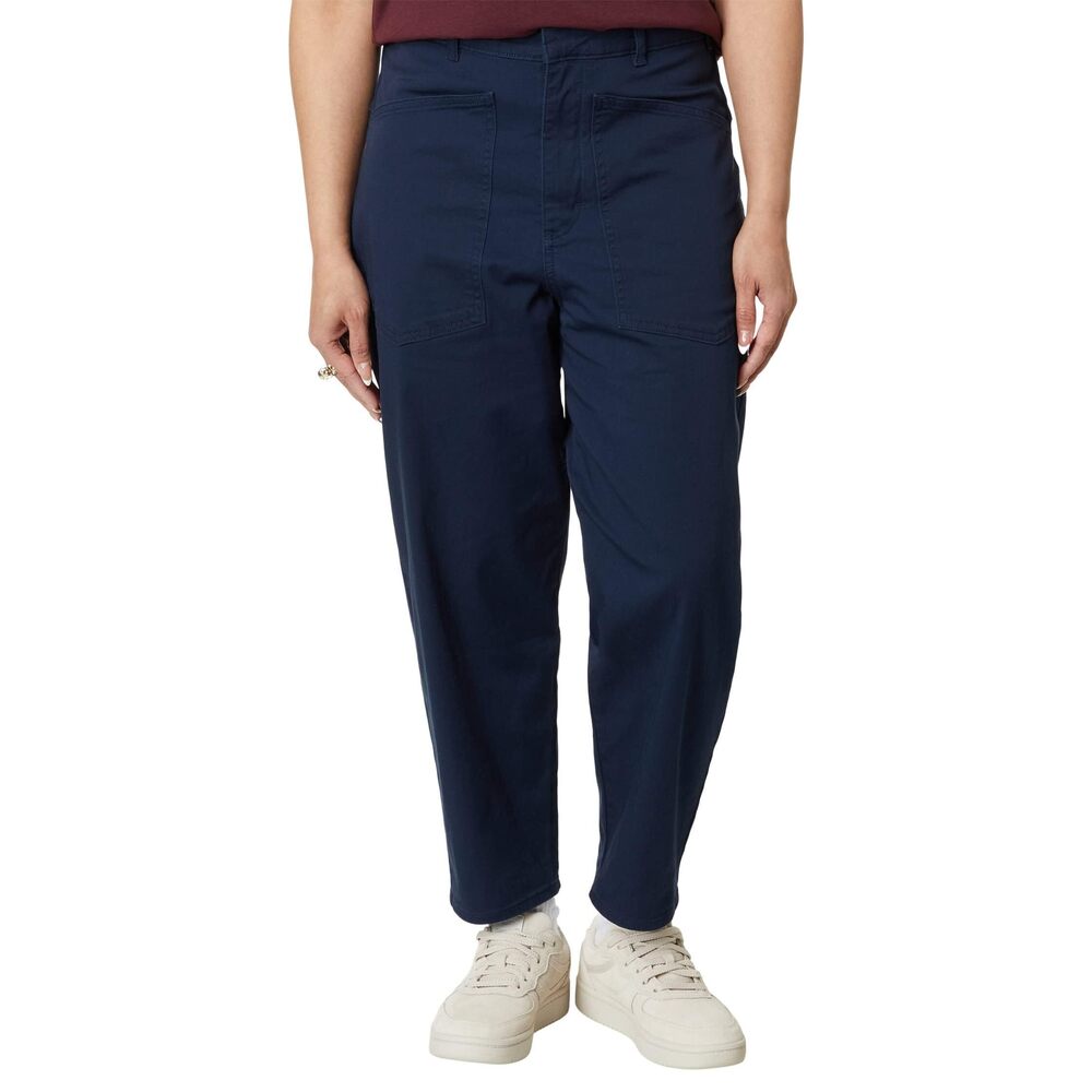 LABEL Womens Go To Relaxed Fit Pants Navy X Small